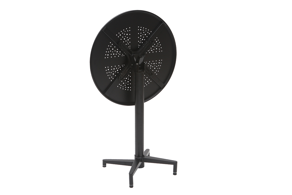 Table pliante ronde en m�tal noir D60 cm DOTS