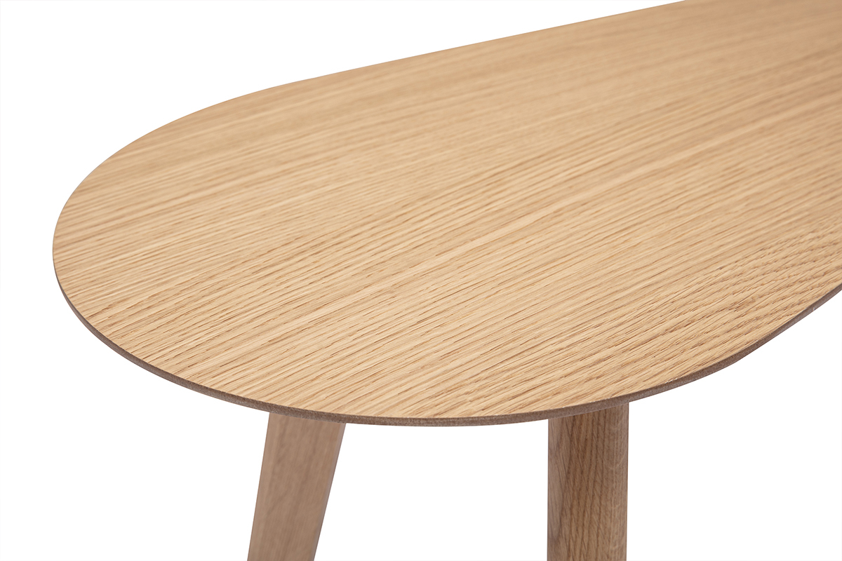 Tables basses gigognes scandinaves bois clair ch�ne et blanc (lot de 2) ARTIK