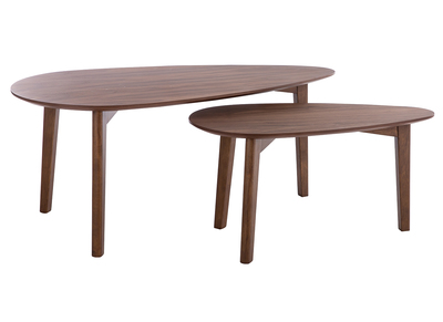 Tables basses gigognes vintage noyer (lot de 2) ARTIK