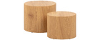 Tables basses ovales bois clair (lot de 2) WOODY