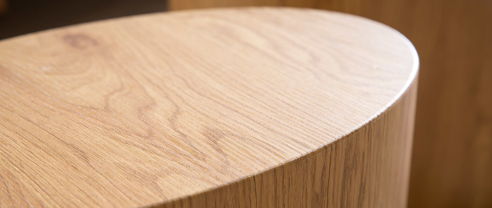 Tables basses ovales bois clair (lot de 2) WOODY