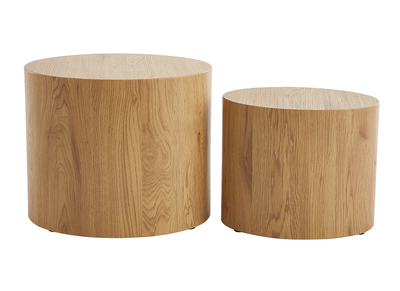 Tables basses ovales bois clair (lot de 2) WOODY
