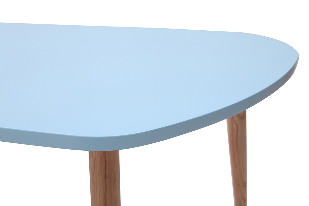 Tables gigognes scandinaves bleu clair et bois clair (lot de 2) ARTIK