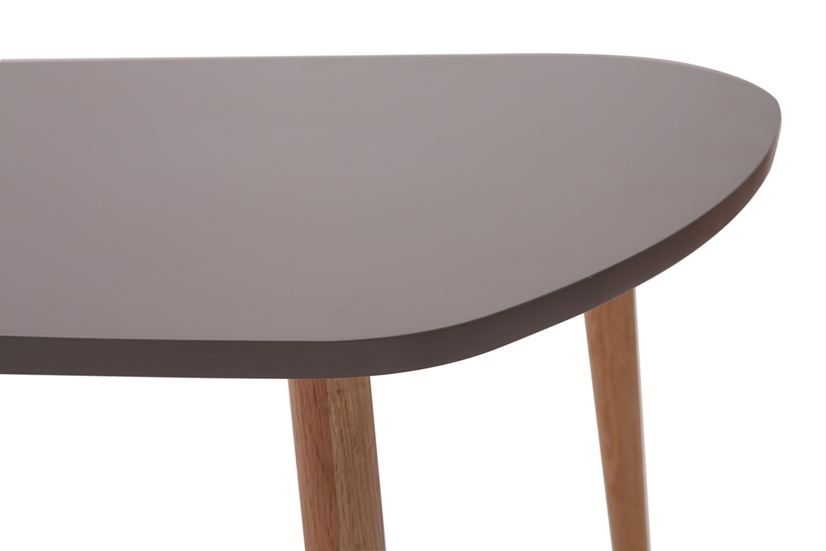 Tables gigognes scandinaves gris clair et bois naturel (lot de 2) ARTIK