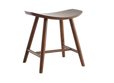 Tabouret bas bois foncé H46.5 DEMORY