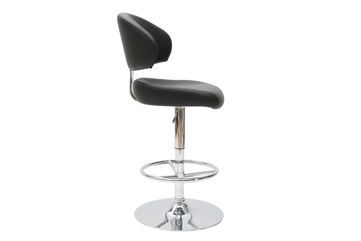 Tabouret de bar / cuisine noir contemporain NEPTUNE