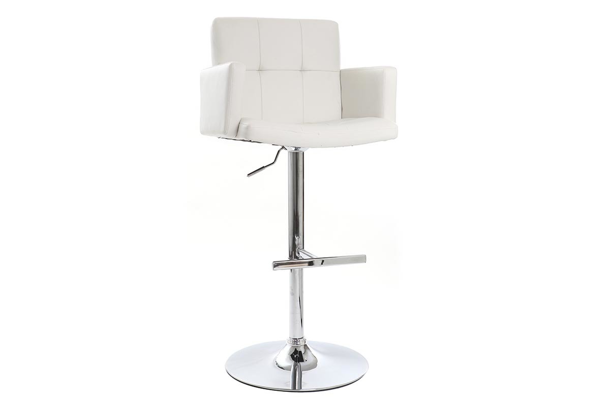 Tabouret de bar design blanc BLAKE