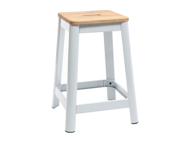 Tabouret de bar design blanc H65cm NICK