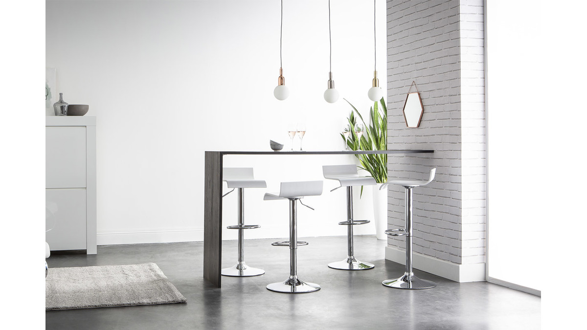 Tabouret de bar design blanc SURF