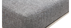 Tabouret de bar design métal et tissu gris foncé 66 cm (lot de 2) HALEY