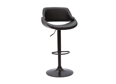 Tabouret de bar design noir réglable pivotant 360° CLASH