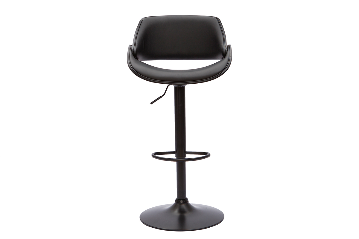 Tabouret de bar design noir r�glable pivotant 360� CLASH
