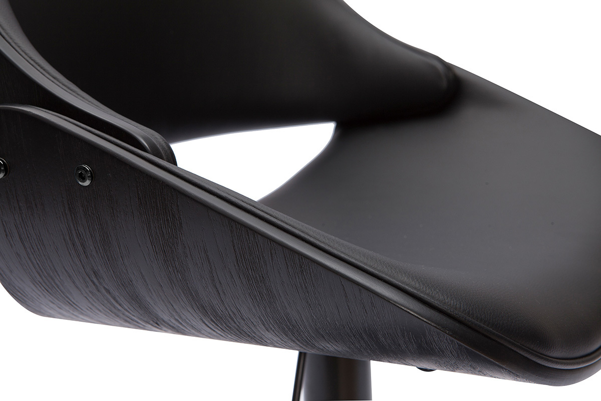 Tabouret de bar design noir r�glable pivotant 360� CLASH