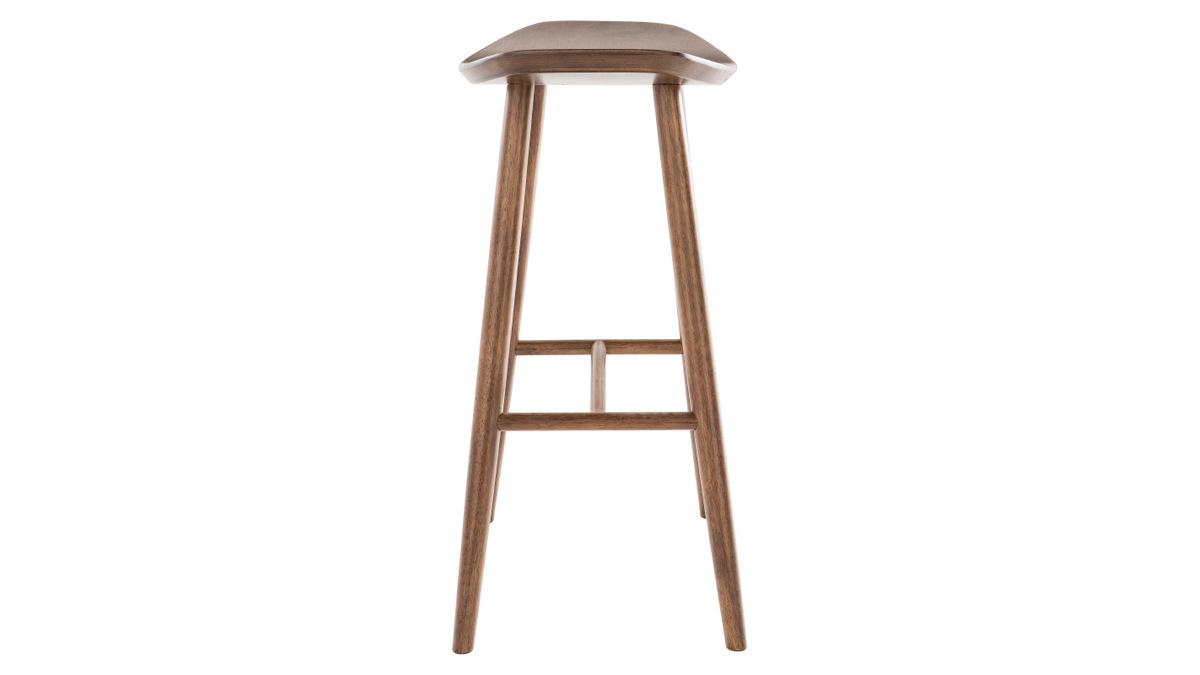 Tabouret de bar design noyer H72 cm DEMORY