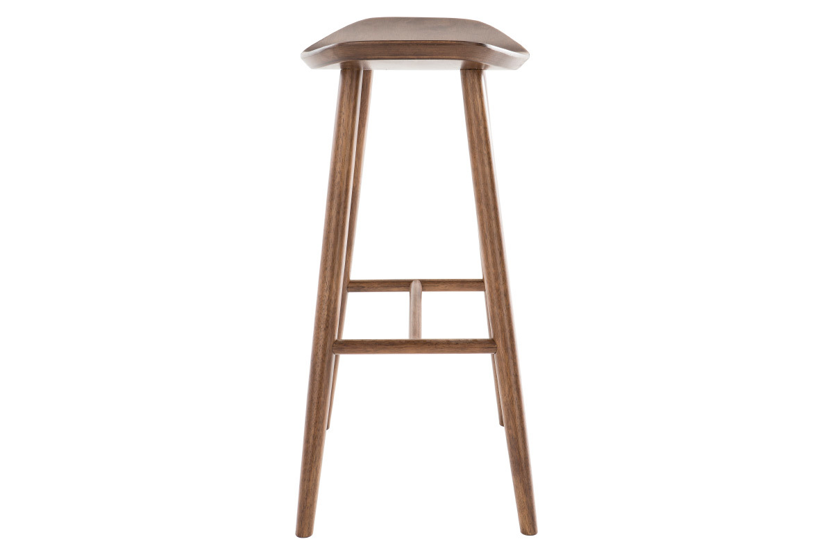 Tabouret de bar design noyer H72 cm DEMORY