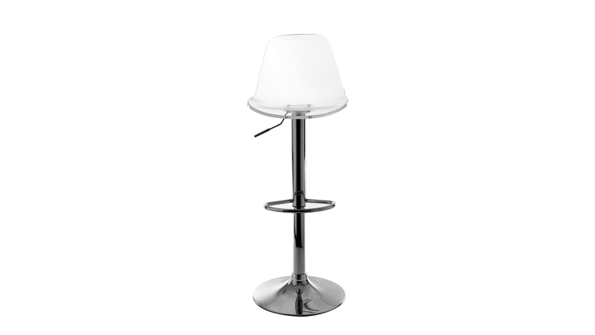 Tabouret de bar design rglable transparent GALILEO