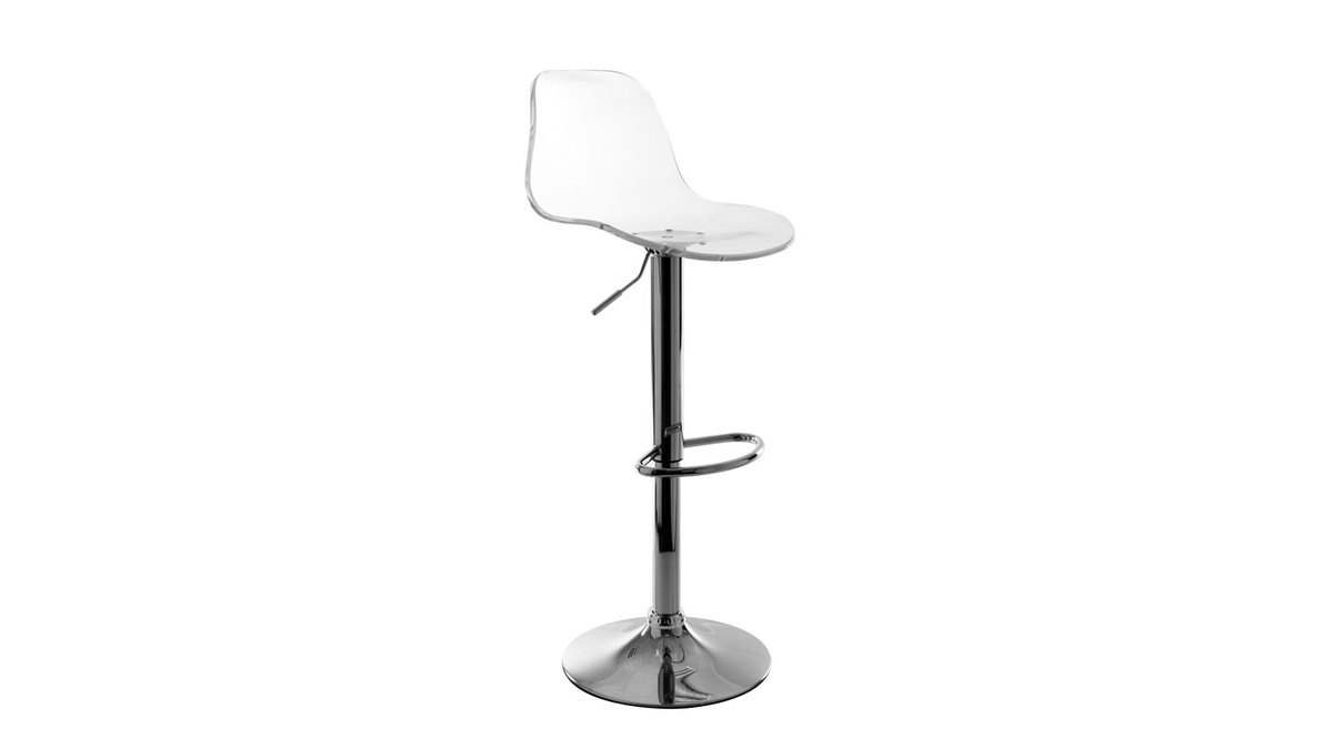 Tabouret de bar design rglable transparent GALILEO