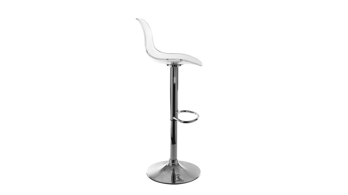 Tabouret de bar design rglable transparent GALILEO