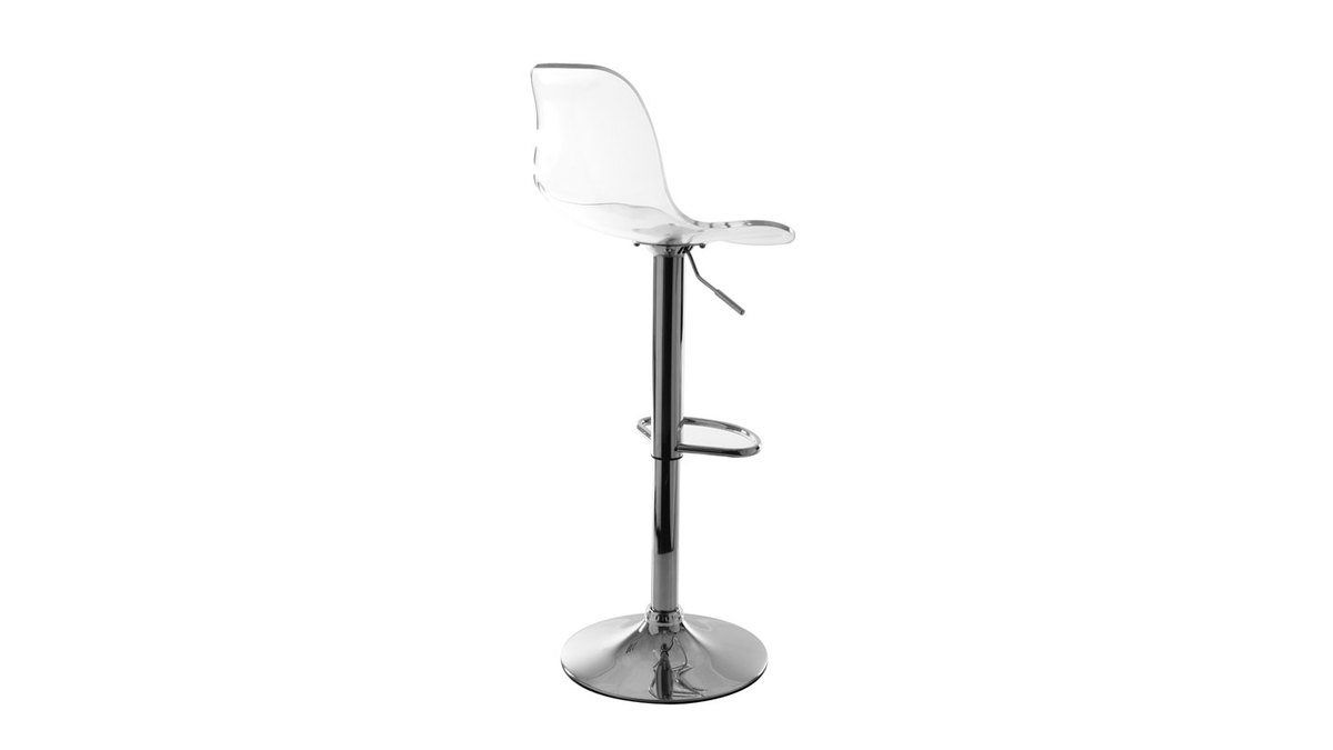 Tabouret de bar design rglable transparent GALILEO