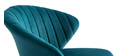 Tabouret de bar design velours bleu pétrole H78 cm DALLY