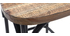 Tabouret de bar industriel en bois et métal vieilli noir 65 cm JAKE