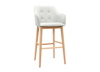 Tabouret de bar scandinave 75cm gris clair BALTIK