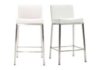 Tabouret design 66cm blanc (lot de 2) EPSILON