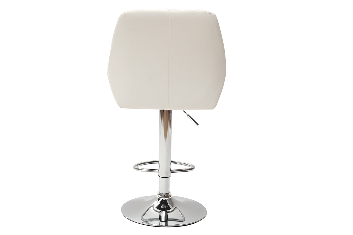 Tabourets de bar design blanc (lot de 2) ALEK