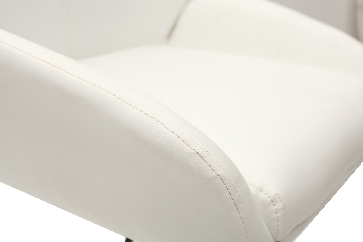 Tabourets de bar design blanc (lot de 2) ALEK