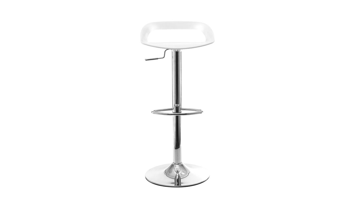 Tabourets de bar design blanc (lot de 2) PHENIX