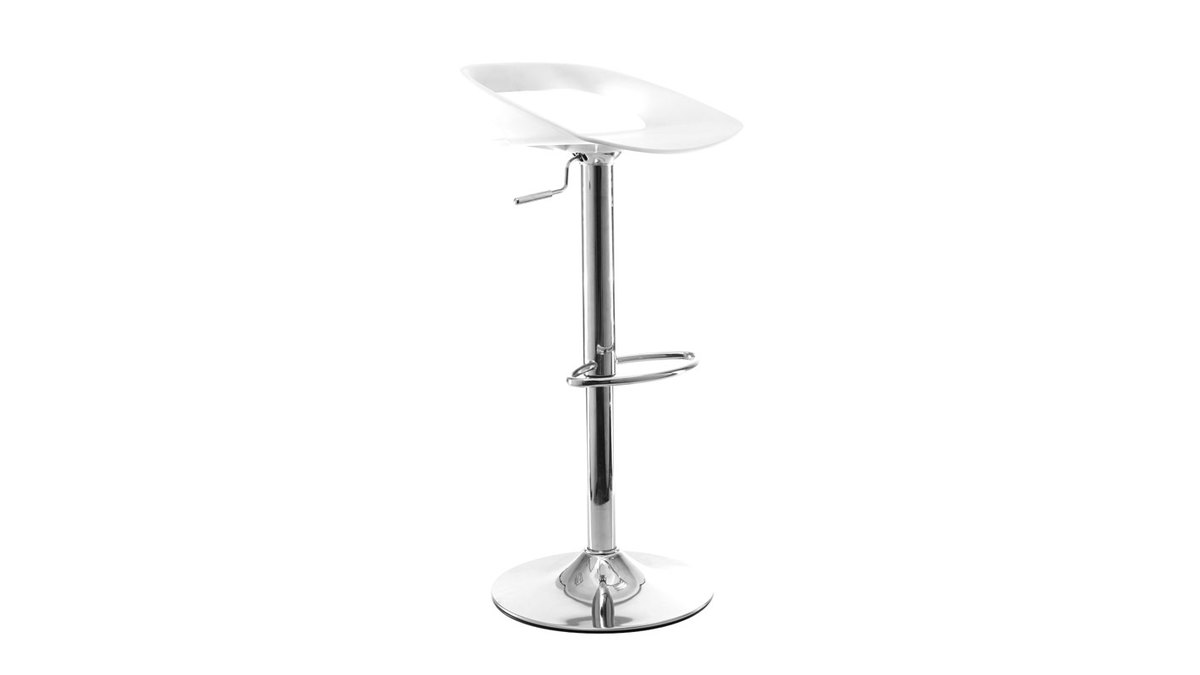 Tabourets de bar design blanc (lot de 2) PHENIX