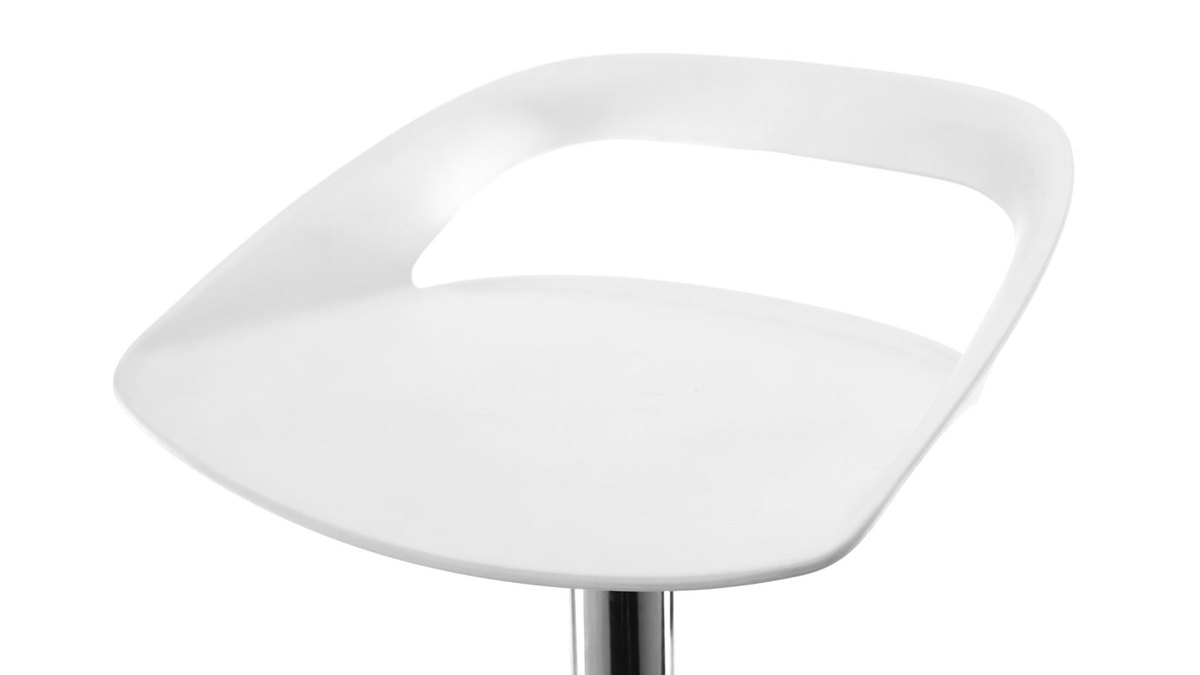 Tabourets de bar design blanc (lot de 2) PHENIX