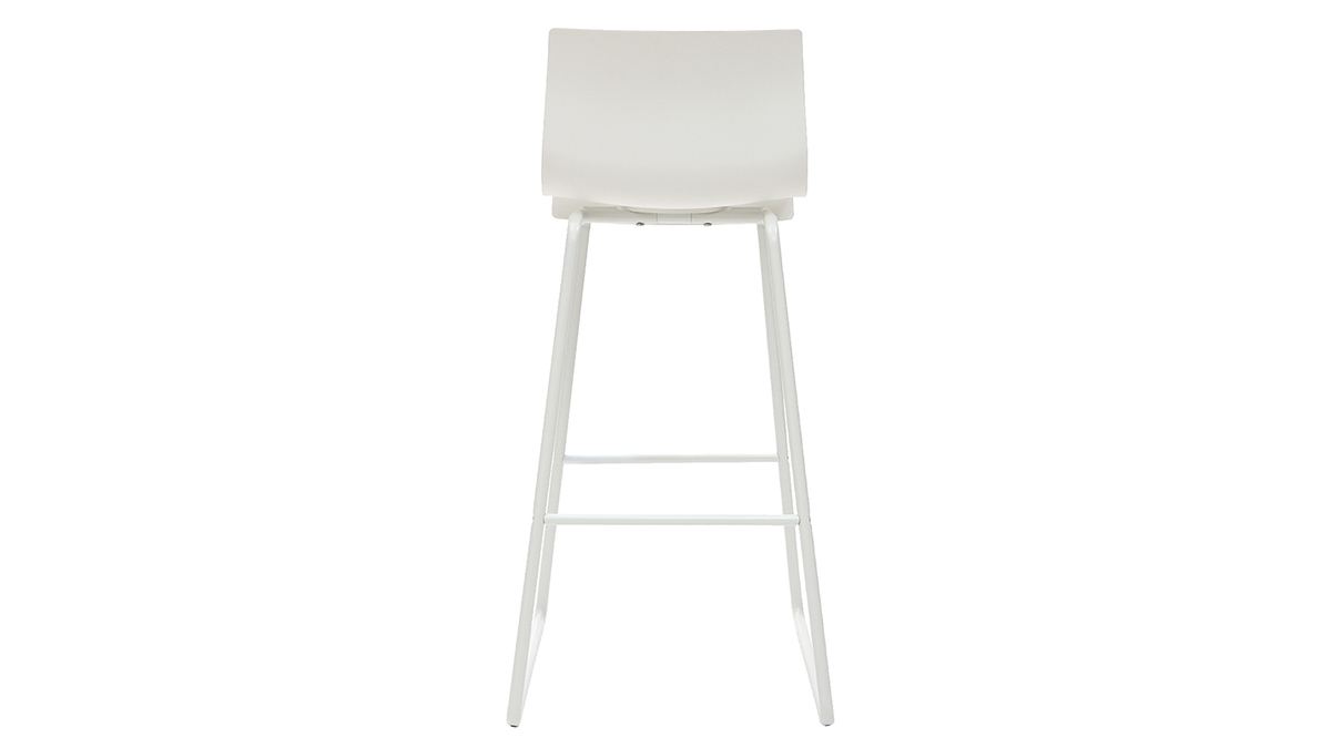 Tabourets de bar design blanc 76 cm (lot de 2) ONA