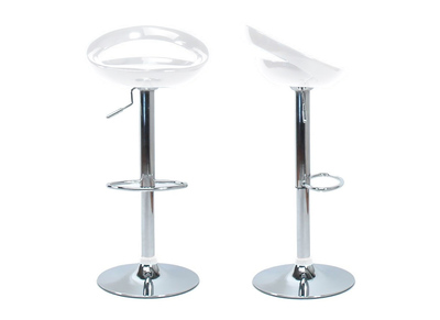 Tabourets de bar design blancs (lot de 2) COMET