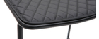 Tabourets de bar design en métal noir avec coussin 65 cm (lot de 2) FEELING
