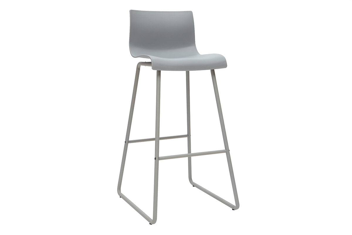 Tabourets de bar design gris 76 cm (lot de 2) ONA
