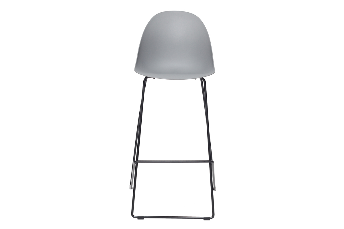 Tabourets de bar design gris 77 cm (lot de 2) CONCHA