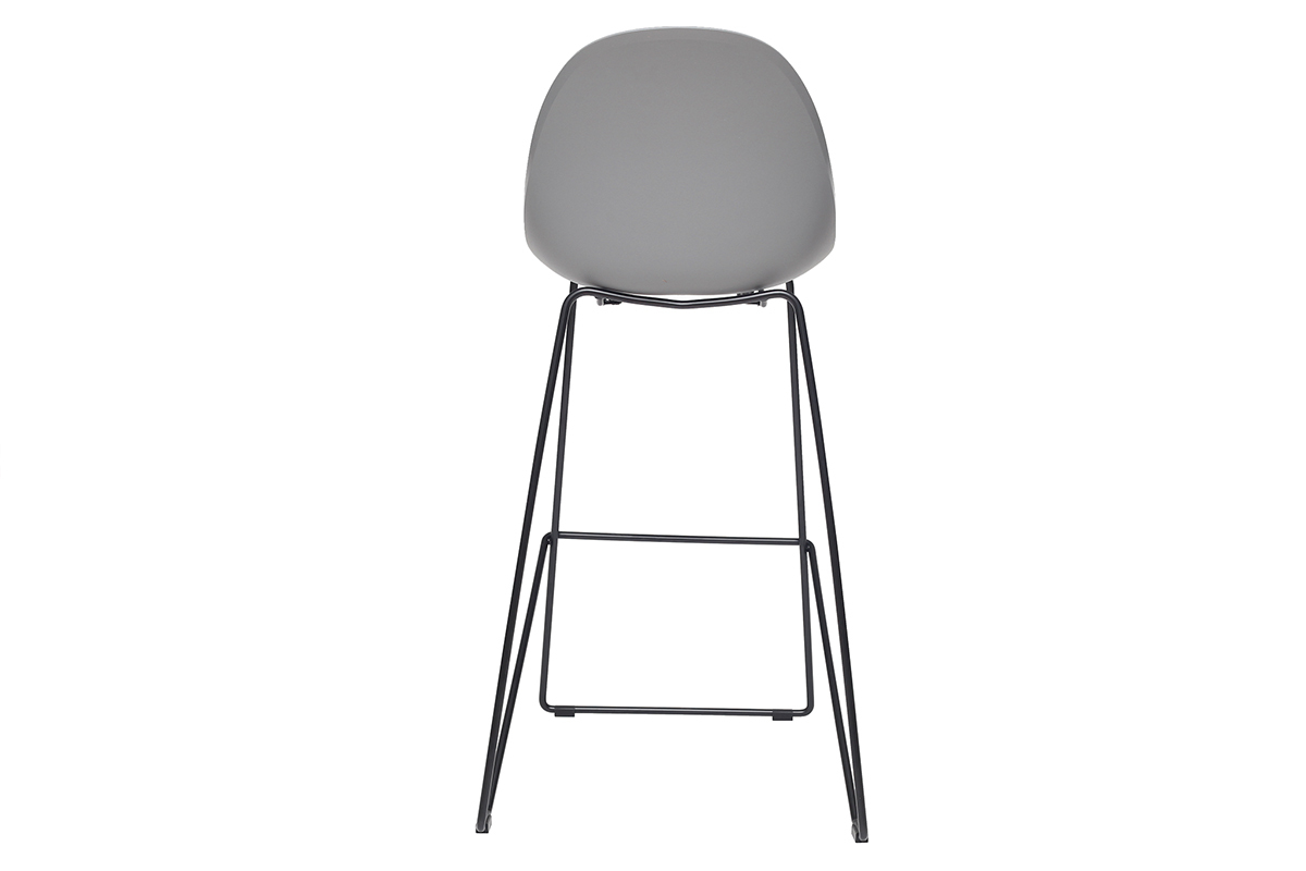Tabourets de bar design gris 77 cm (lot de 2) CONCHA