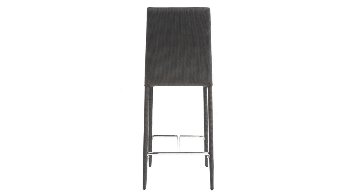 Tabourets de bar design gris anthracite (lot de 2) TALOS