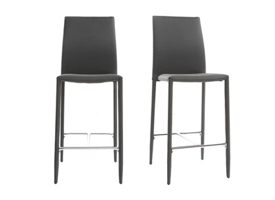 Tabourets de bar design gris anthracite (lot de 2) TALOS