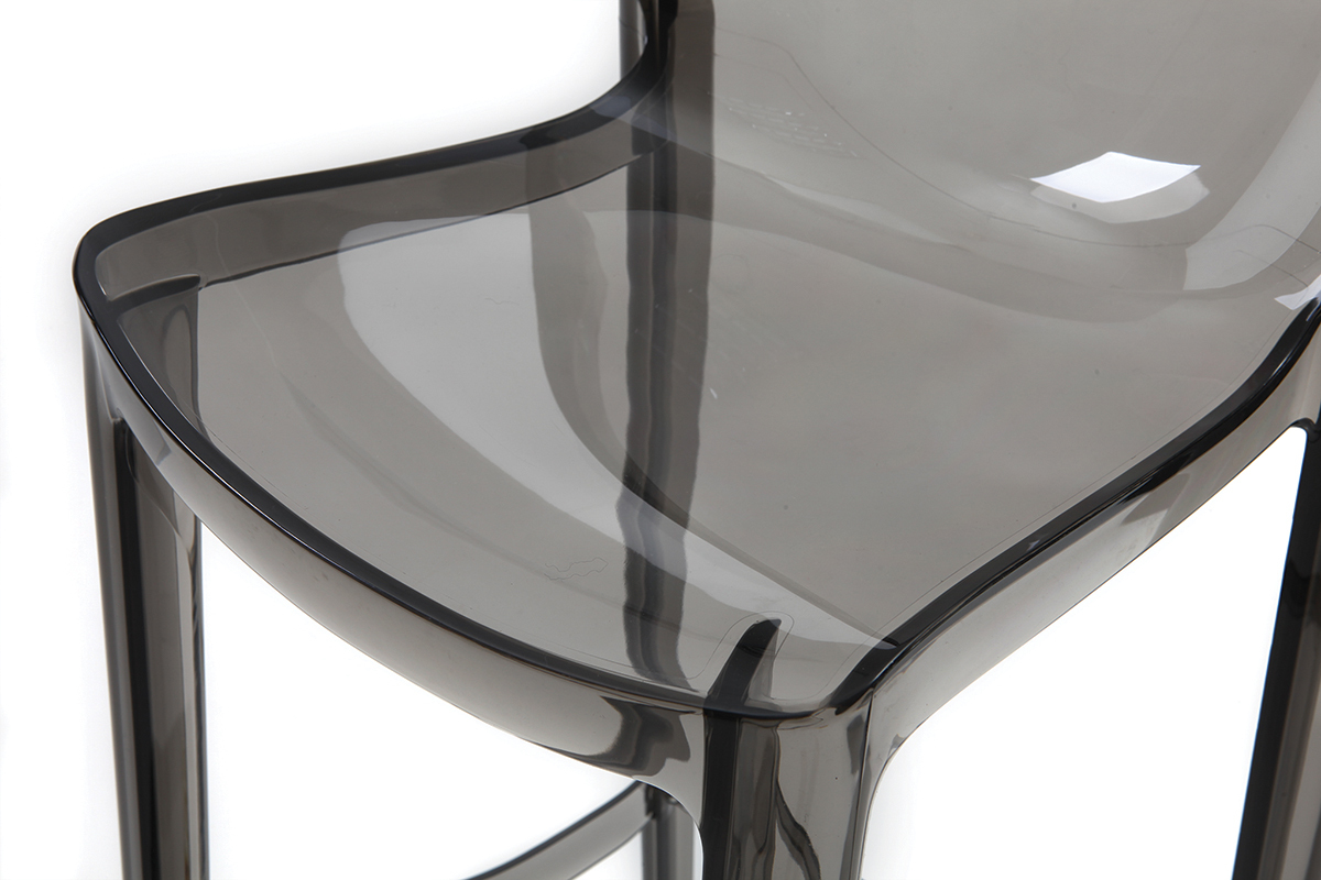 Tabourets de bar design gris fum� (lot de 4) YLAK