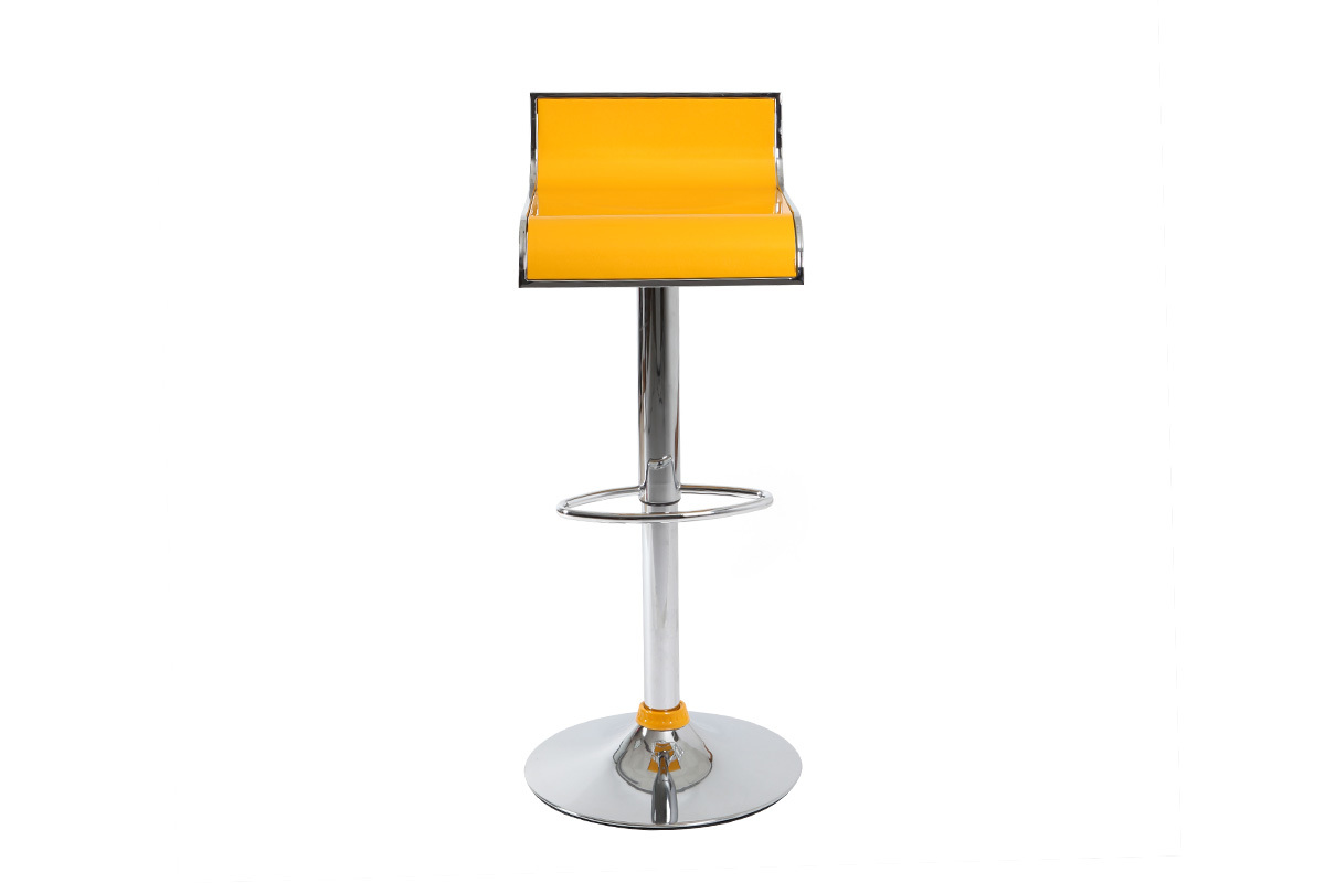 Tabourets de bar design jaunes WAVES (lot de 2)