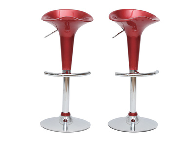 Tabourets de bar design lie de vin GALAXY (lot de 2)