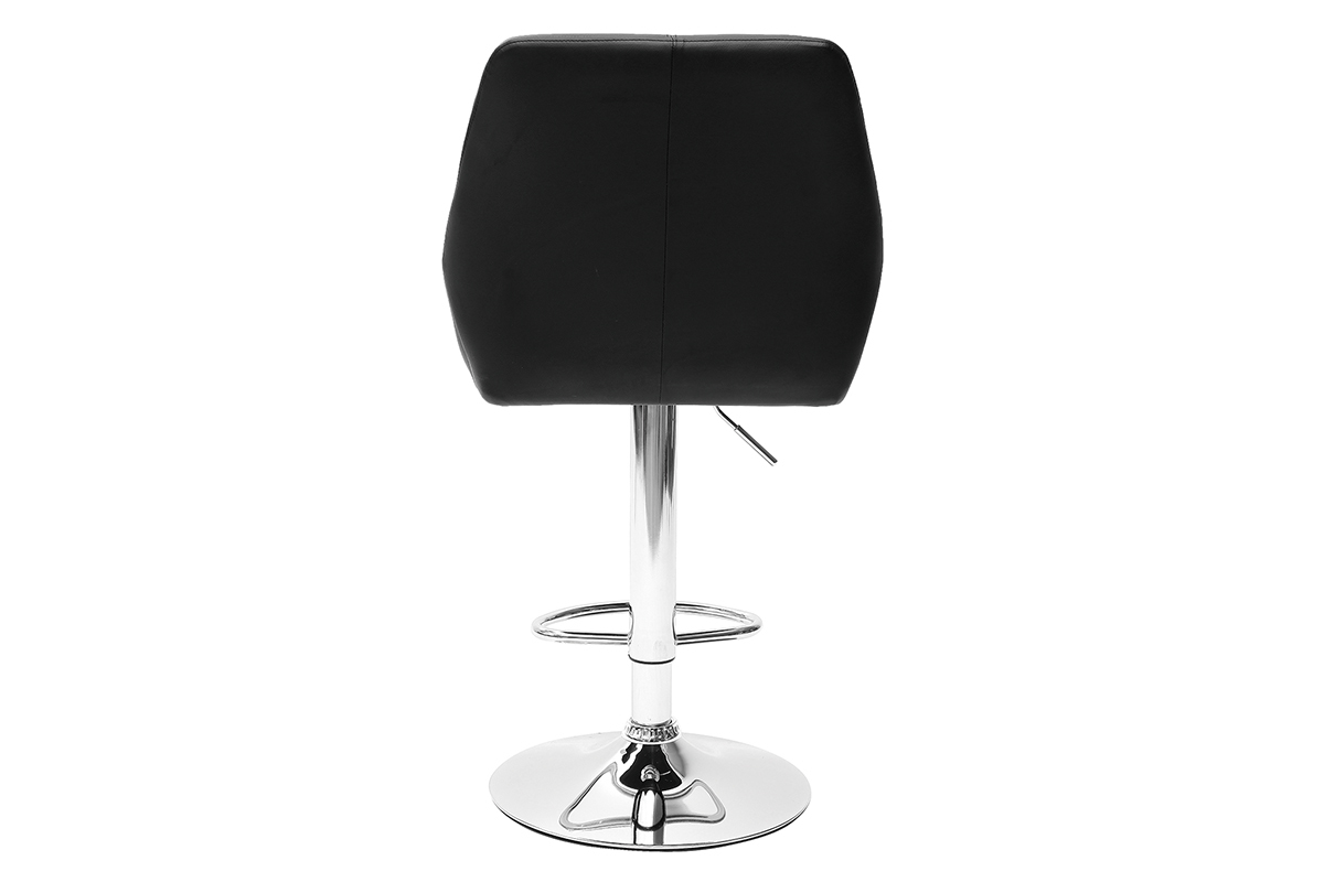 Tabourets de bar design noir (lot de 2) ALEK