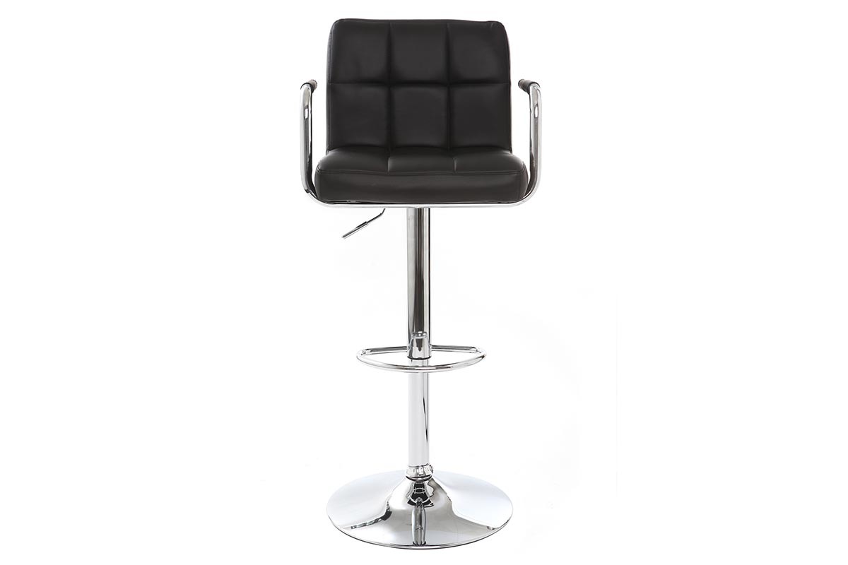 Tabourets de bar design noirs (lot de 2) WILLORD
