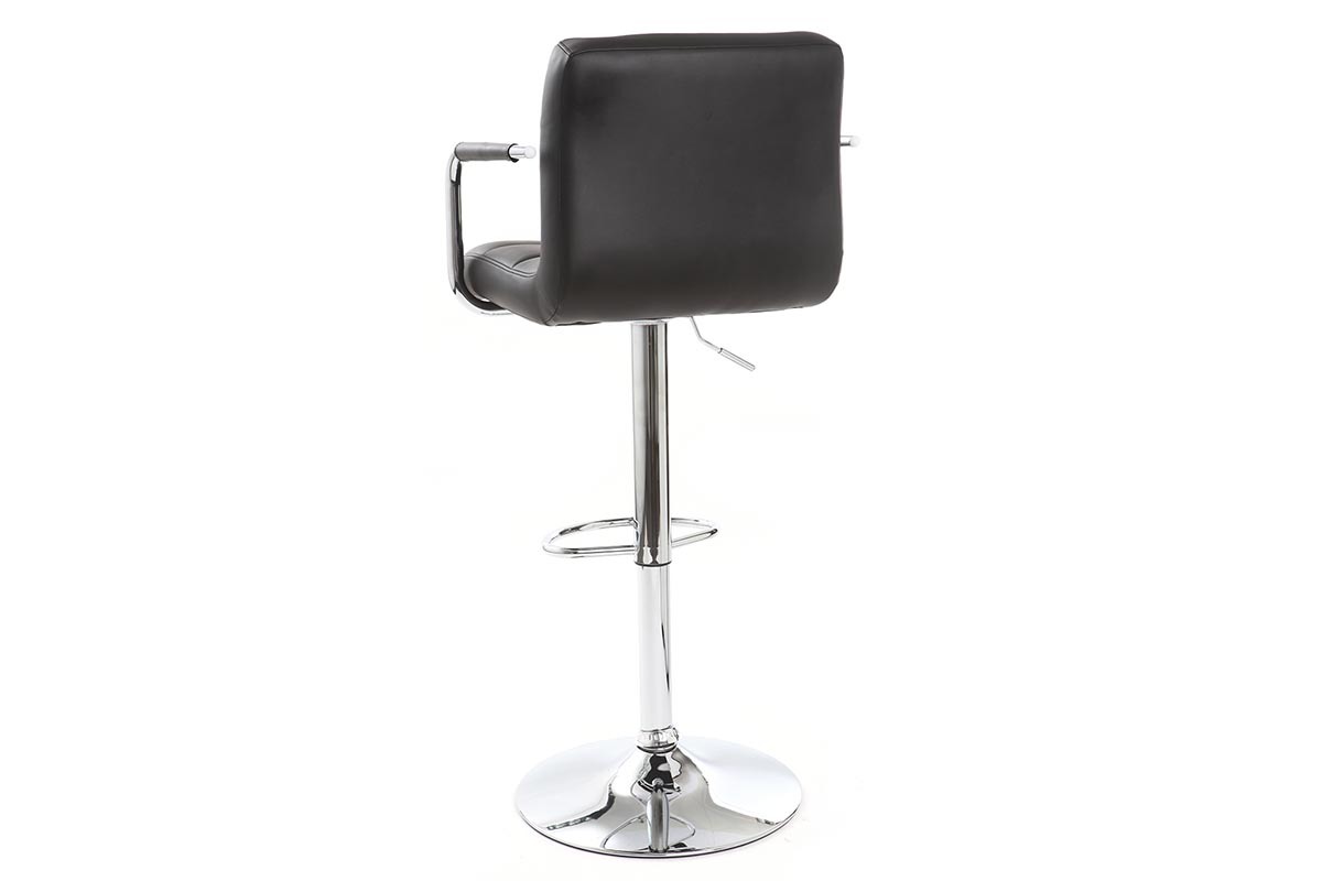 Tabourets de bar design noirs (lot de 2) WILLORD