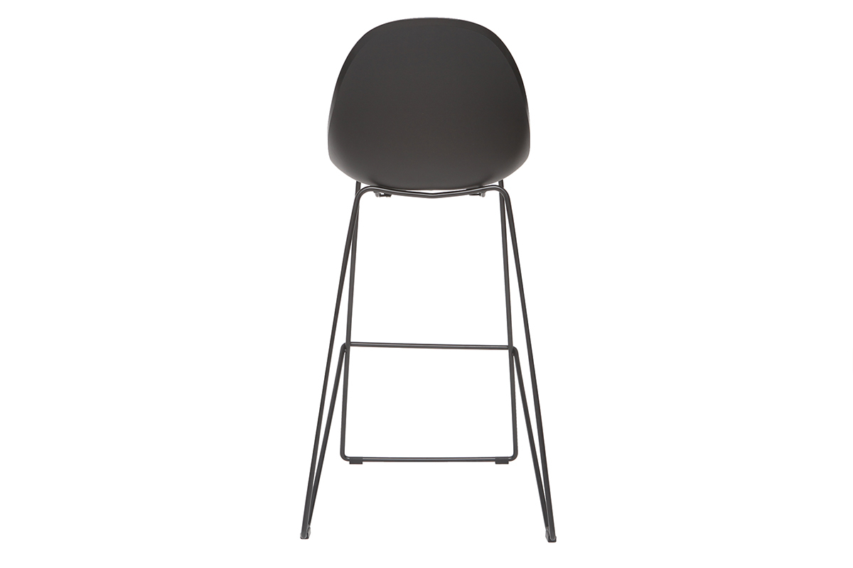 Tabourets de bar design noirs 77 cm (lot de 2) CONCHA