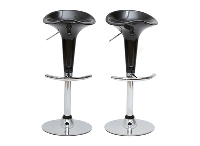 Tabourets de bar design noirs GALAXY (lot de 2)
