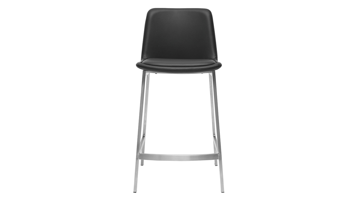 Tabourets de bar design noirs H66 cm (lot de 2) ARSENE