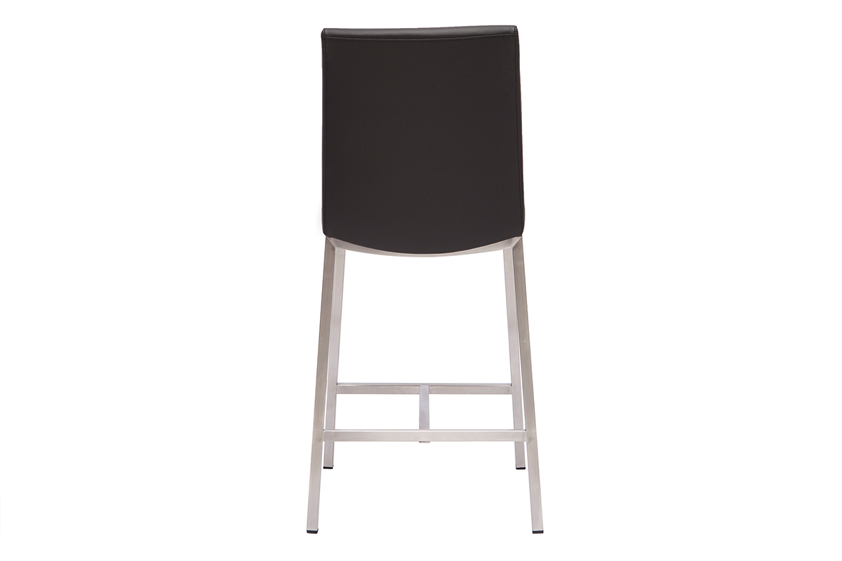 Tabourets de bar design noirs H70 cm (lot de 2) OLLY